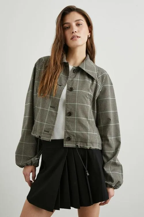 Women Rails Jackets and Coats North Jacket Teal Multi Check