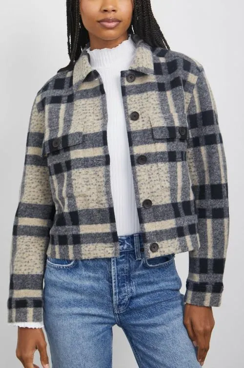 Women Rails Jackets and Coats Steffi Jacket Tan Pacific Check