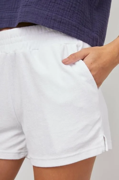 Women Rails Pants and Shorts Jane Short Terry White Women Rails Pants and Shorts Jane Short Terry White