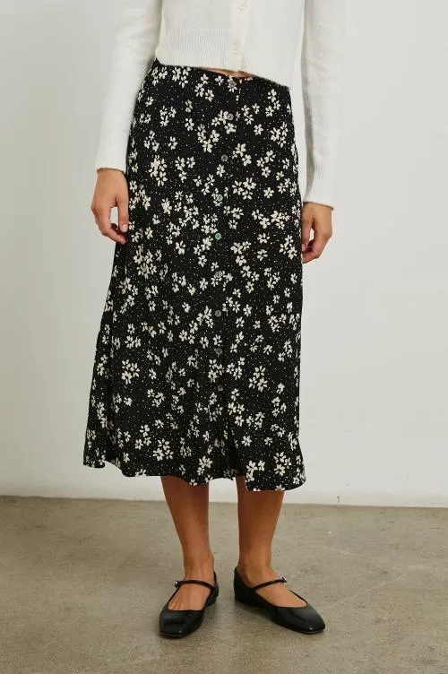 Women Rails Skirts Rosetta Skirt Noir Floral