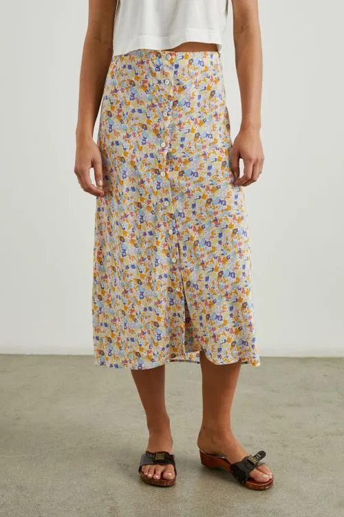 Women Rails Skirts Rosetta Skirt Papaya Flowers