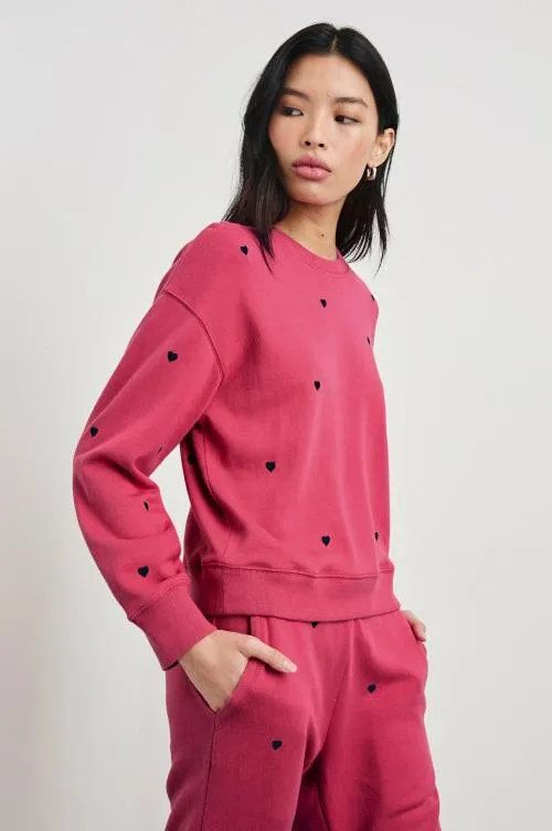 Women Rails Sleepwear and Lounge Ramona Sweatshirt Pink Midnight Hearts Women Rails Sleepwear and Lounge Ramona Sweatshirt Pink Midnight Hearts