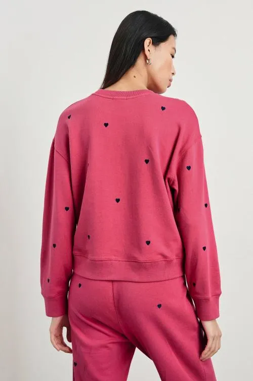 Women Rails Sleepwear and Lounge Ramona Sweatshirt Pink Midnight Hearts Women Rails Sleepwear and Lounge Ramona Sweatshirt Pink Midnight Hearts