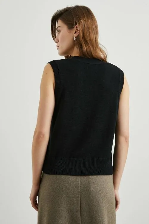 Women Rails Sweaters Annika Vest Jet Black Women Rails Sweaters Annika Vest Jet Black