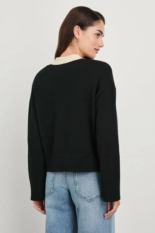 Women Rails Sweaters Geneva Cardigan Black Ivory
