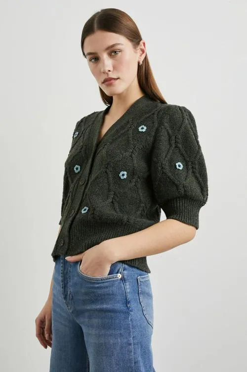 Women Rails Sweaters Isla Cardigan Forest Daisies