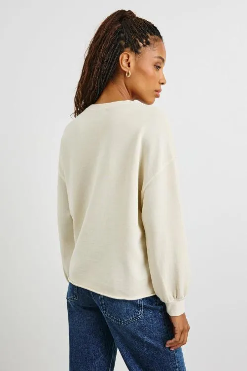 Women Rails Sweaters Signature Sweatshirt Ivory Women Rails Sweaters Signature Sweatshirt Ivory