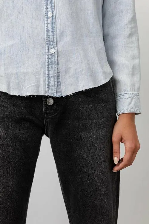 Women Rails Tops Ingrid Raw Hem Shirt Light Acid Wash