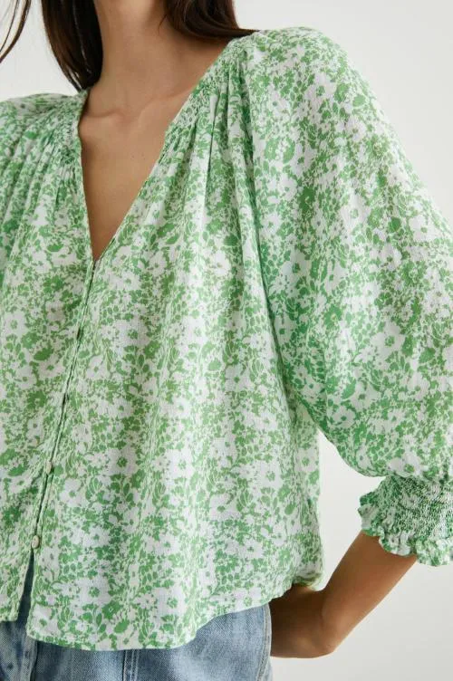 Women Rails Tops Mariah Top Green Texture Floral Women Rails Tops Mariah Top Green Texture Floral