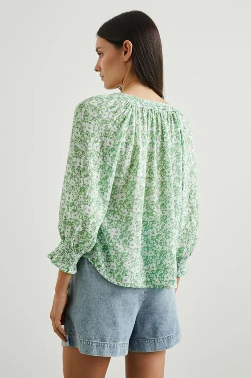 Women Rails Tops Mariah Top Green Texture Floral Women Rails Tops Mariah Top Green Texture Floral