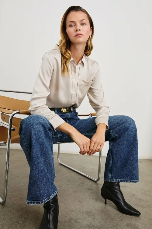 Women Rails Tops Oak Shirt Moonbeam Women Rails Tops Oak Shirt Moonbeam