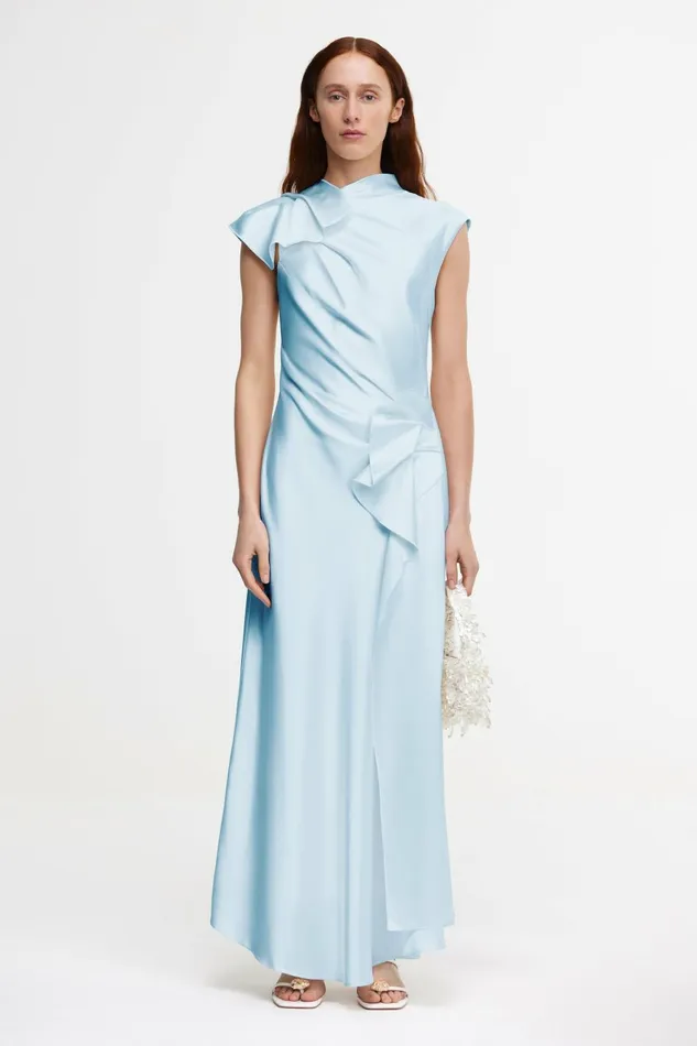 Women RAMSHAW MAXI DRESS Baby Blue Acler Maxi Dresses