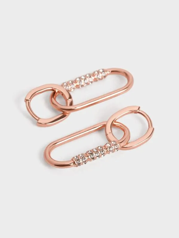 Women Reagan Crystal Drop Earrings 8211 Rose Gold CHARLES and KEITH Earrings Women Reagan Crystal Drop Earrings 8211 Rose Gold CHARLES and KEITH Earrings