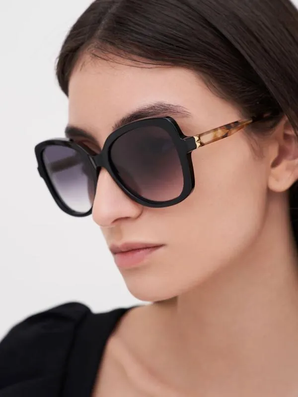 Women Recycled Acetate Butterfly Sunglasses 8211 Black CHARLES and KEITH Butterfly