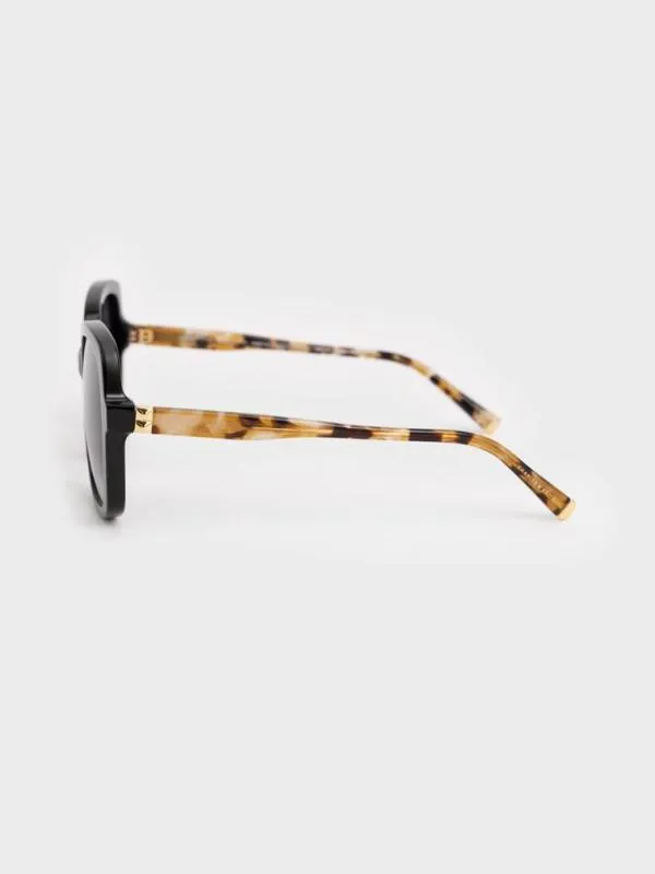 Women Recycled Acetate Butterfly Sunglasses 8211 Black CHARLES and KEITH Butterfly