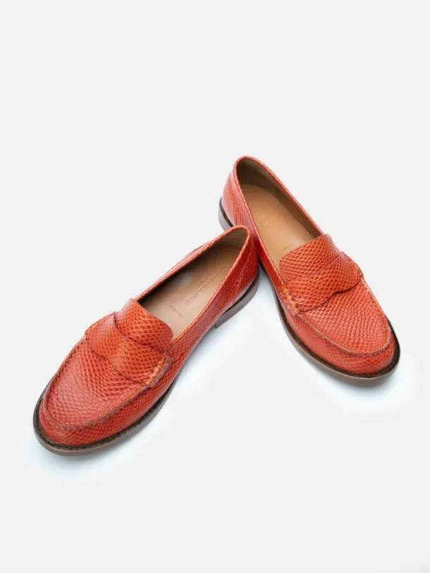 Women RENA Snake Effect Spice Clergerie Flats