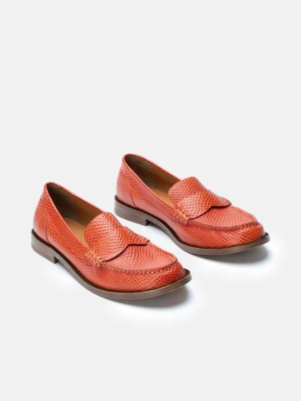 Women RENA Snake Effect Spice Clergerie Flats