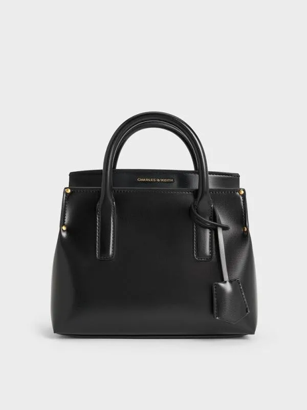 Women Rene Structured Top Handle Bag 8211 Black CHARLES and KEITH Crossbody Bags Women Rene Structured Top Handle Bag 8211 Black CHARLES and KEITH Crossbody Bags