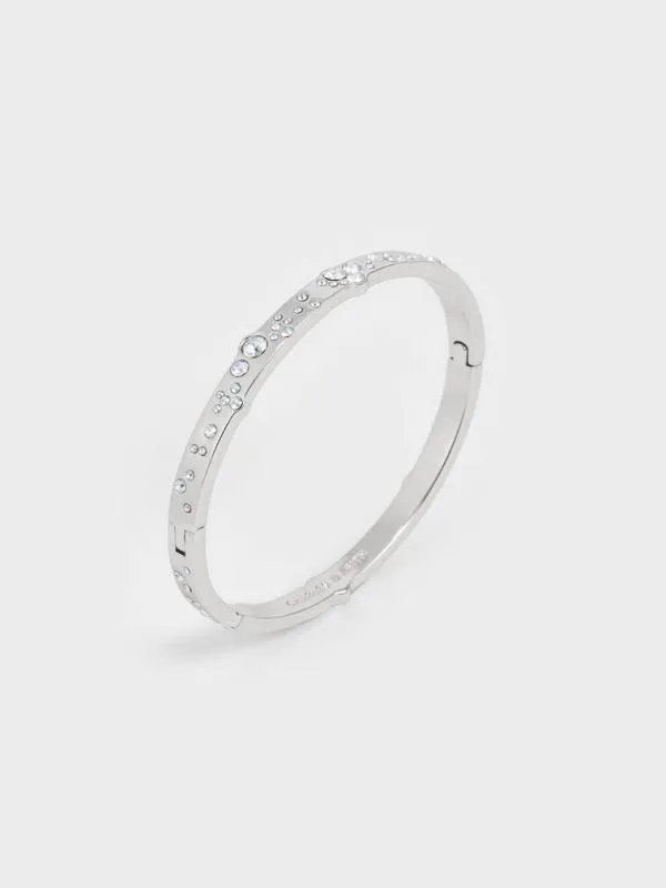 Women Reverie Crystal Bangle 8211 Silver CHARLES and KEITH Bracelets Women Reverie Crystal Bangle 8211 Silver CHARLES and KEITH Bracelets