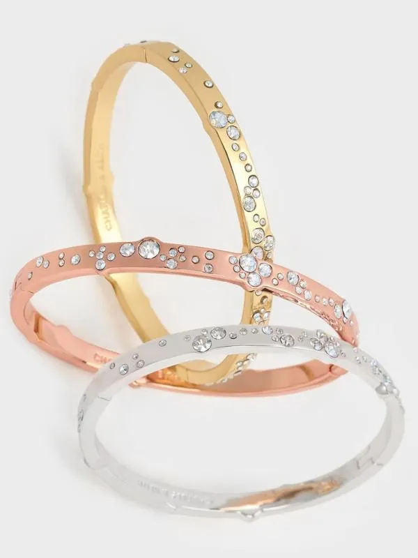 Women Reverie Crystal Bangle 8211 Silver CHARLES and KEITH Bracelets Women Reverie Crystal Bangle 8211 Silver CHARLES and KEITH Bracelets