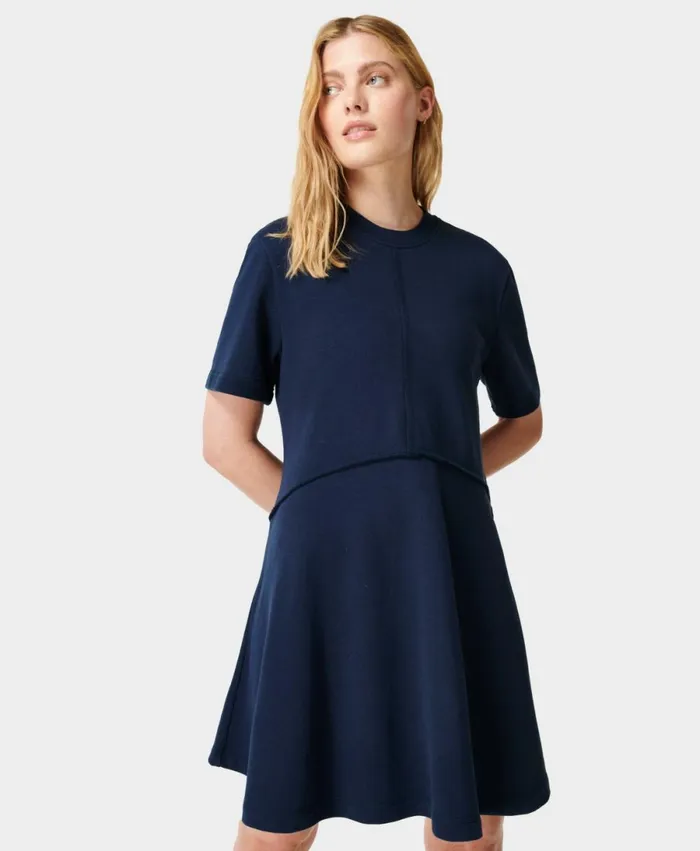 Women Revive TShirt Dress Navy Blue Sweaty Betty Dresses and Jumpsuits