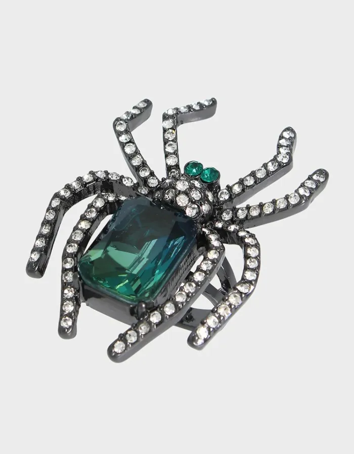 Women RICH WITCH SPIDER RING GREEN Betsey Johnson Women RICH WITCH SPIDER RING GREEN Betsey Johnson