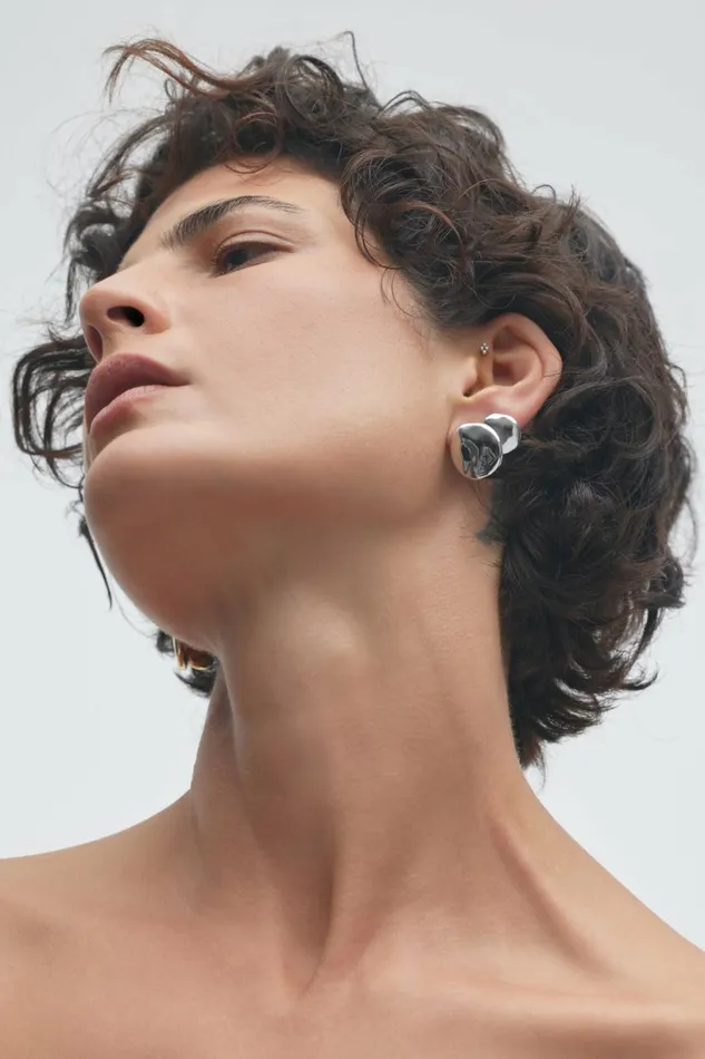 Women RIVOLI CAST STUD EARRINGS Silver Acler Jewellery
