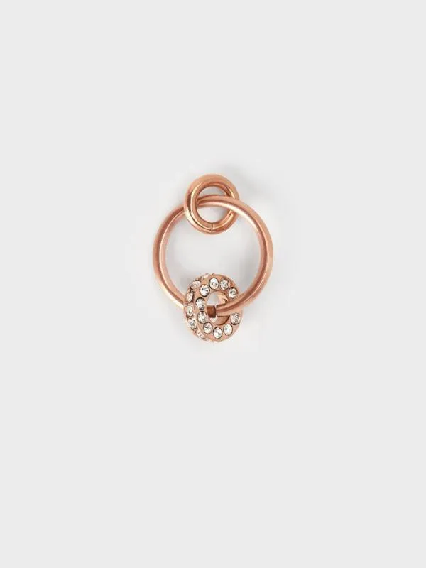 Women Rowena Crystal Circle Charm 8211 Rose Gold CHARLES and KEITH Charms