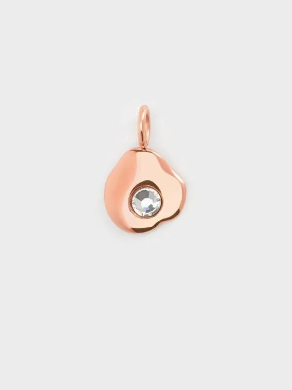 Women Rowena Sculptural Crystal Charm 8211 Rose Gold CHARLES and KEITH Charms