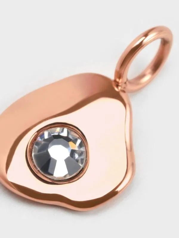 Women Rowena Sculptural Crystal Charm 8211 Rose Gold CHARLES and KEITH Charms