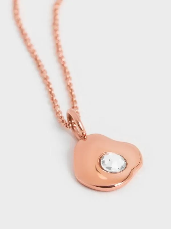 Women Rowena Sculptural Crystal Charm 8211 Rose Gold CHARLES and KEITH Charms
