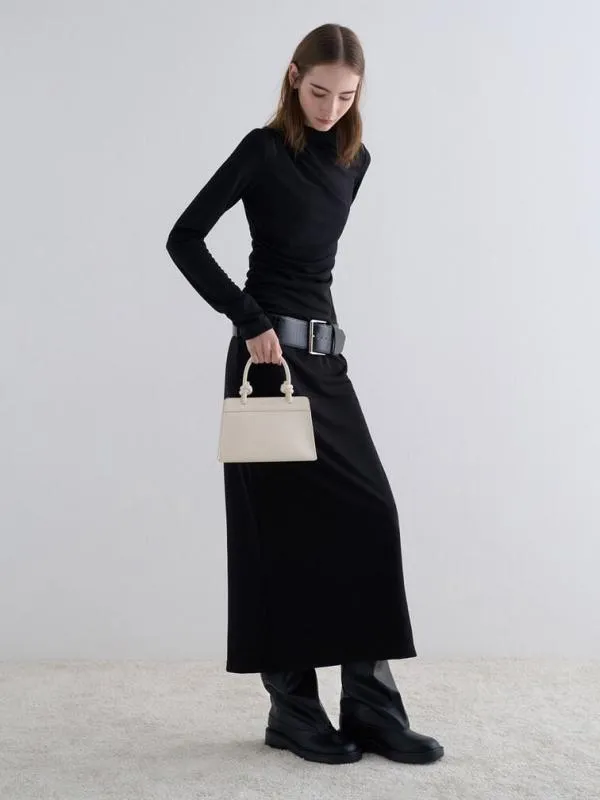 Women Sabine KnottedHandle Trapeze Tote Bag 8211 Cream CHARLES and KEITH Tote Bags