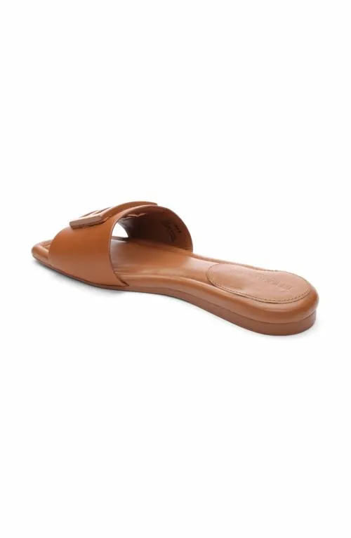 Women Sandals Liverpool Los Angeles Dunbar Logo Medallion Sandals Luggage