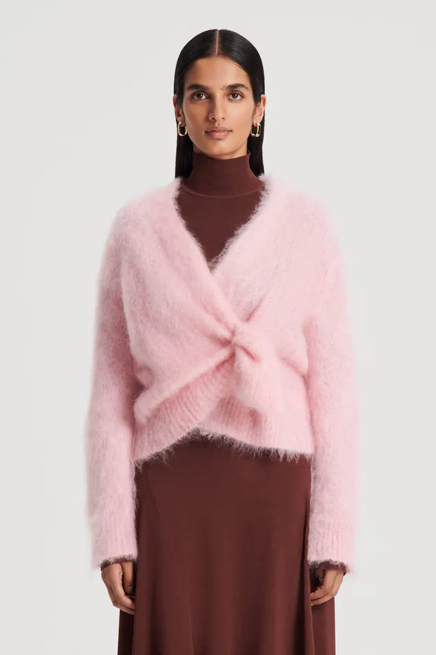Women Scanlan Theodore BRUSHED MOHAIR WRAP CARDIGAN PINK Knitwear Women Scanlan Theodore BRUSHED MOHAIR WRAP CARDIGAN PINK Knitwear