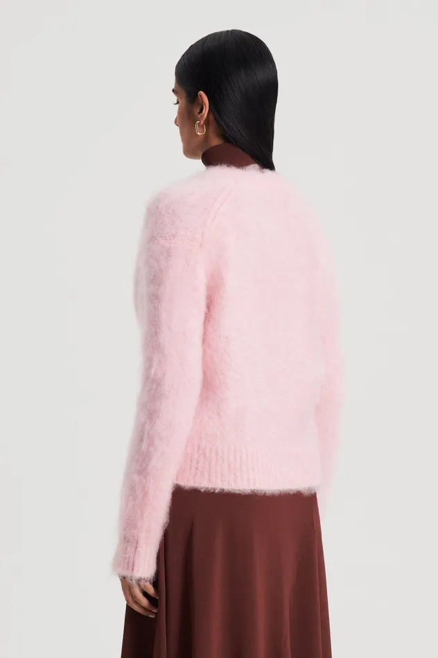 Women Scanlan Theodore BRUSHED MOHAIR WRAP CARDIGAN PINK Knitwear Women Scanlan Theodore BRUSHED MOHAIR WRAP CARDIGAN PINK Knitwear