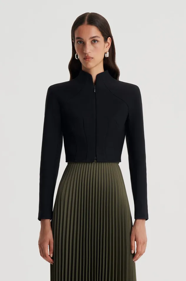 Women Scanlan Theodore MILANO ZIP JACKET BLACK Jackets Women Scanlan Theodore MILANO ZIP JACKET BLACK Jackets