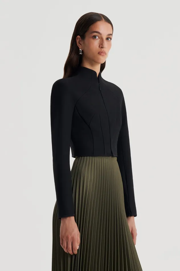 Women Scanlan Theodore MILANO ZIP JACKET BLACK Jackets Women Scanlan Theodore MILANO ZIP JACKET BLACK Jackets