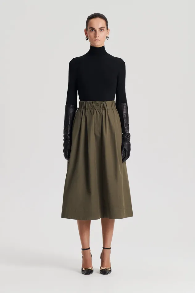 Women Scanlan Theodore WIDE CARGO SKIRT JUNGLE Skirts