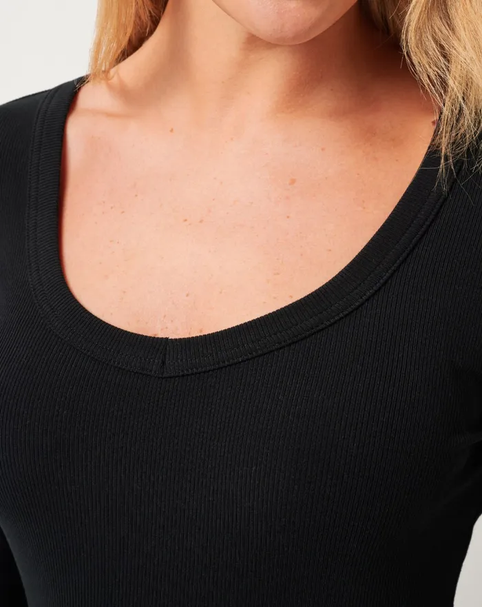 Women Shirts and Tops TravisMathew CLOUD RIB LONG SLEEVE TOP Black