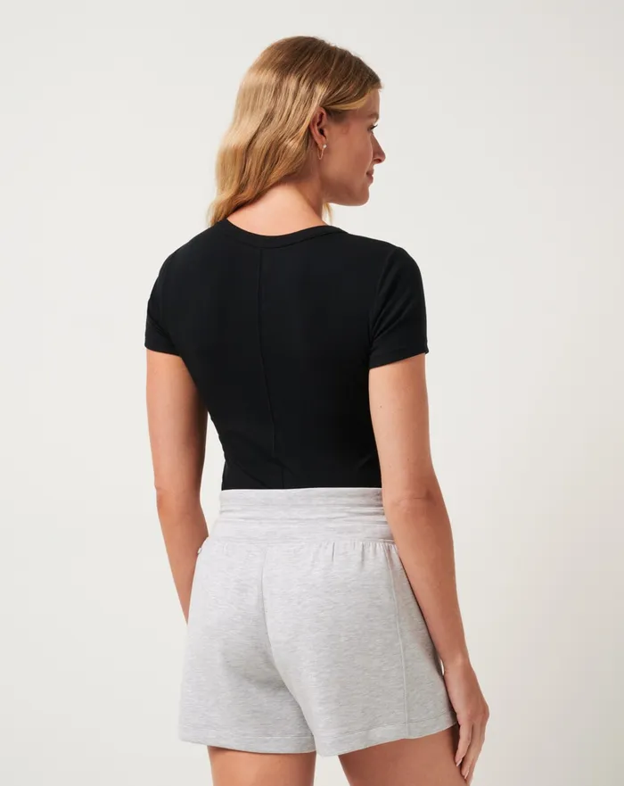 Women Shirts and Tops TravisMathew CLOUD RIB SHORT SLEEVE TOP Black
