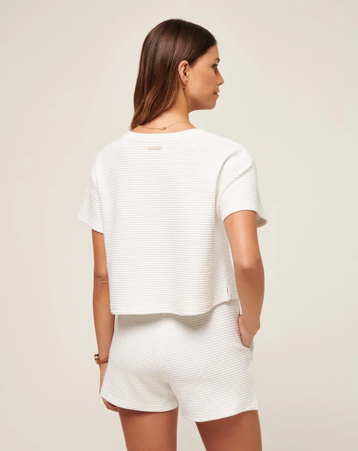 Women Shirts and Tops TravisMathew COASTAL RIB CHARTER CRUISE TOP White