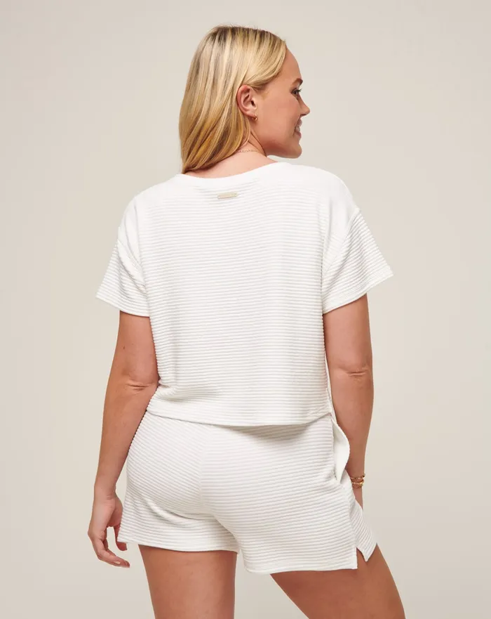 Women Shirts and Tops TravisMathew COASTAL RIB CHARTER CRUISE TOP White