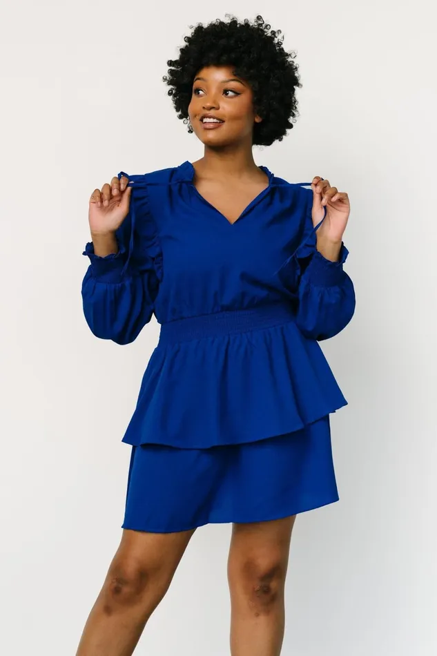 Women Short Dresses Baltic Born Maylee Tiered Short Dress Cobalt Women Short Dresses Baltic Born Maylee Tiered Short Dress Cobalt