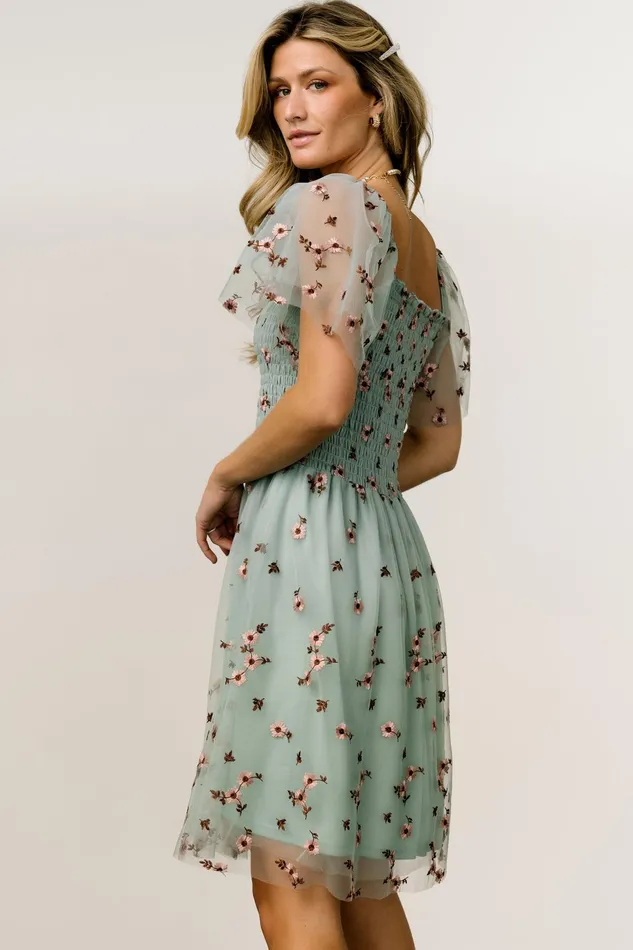 Women Short Dresses Baltic Born Tivoli Tulle Short Dress Sage Pink