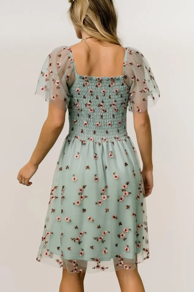 Women Short Dresses Baltic Born Tivoli Tulle Short Dress Sage Pink