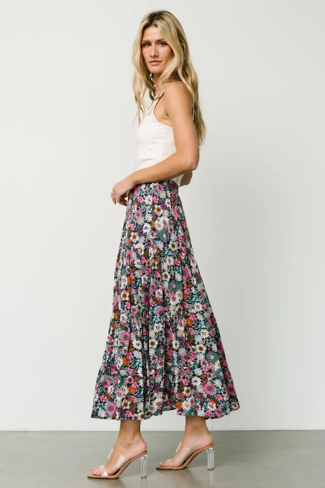 Women Skirts Baltic Born Reilly Maxi Skirt Navy Flower Print Women Skirts Baltic Born Reilly Maxi Skirt Navy Flower Print