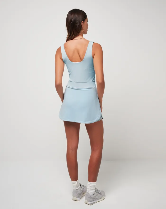 Women Skorts and Skirts TravisMathew SECRET PLANS MOVEKNIT SKORT Celestial Blue