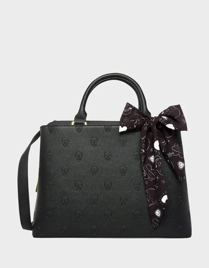 Women SKULLICIOUS SATCHEL BLACK Betsey Johnson