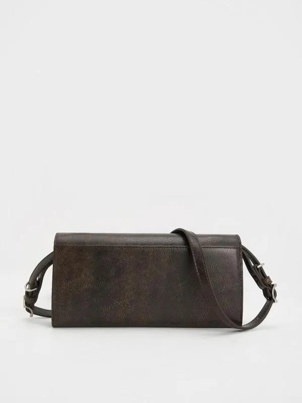 Women Sloane Long Wallet 8211 Dark Brown CHARLES and KEITH Long Wallets
