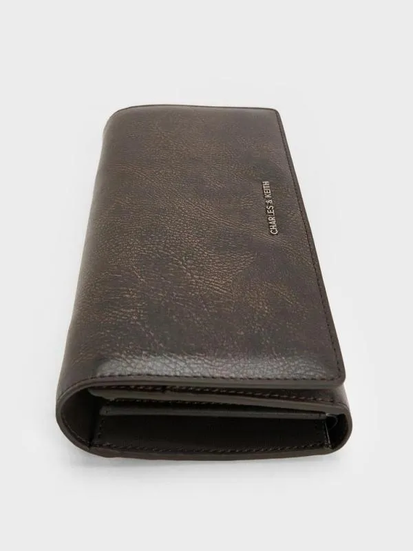 Women Sloane Long Wallet 8211 Dark Brown CHARLES and KEITH Long Wallets